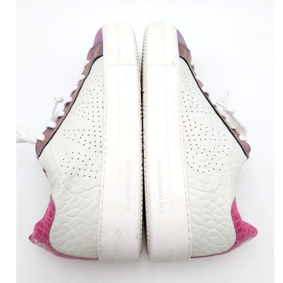 P448 Thea Platform Sneaker Shoes Lace-Up Women's Multi/White Size US8.5 EU39 - Picture 9 of 12